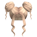 Large curly messy buns in blonde