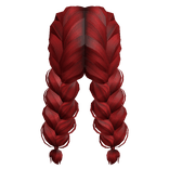 Large French Braids in Red