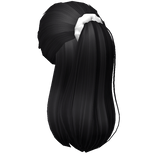 Layered Black Scrunchie Ponytail