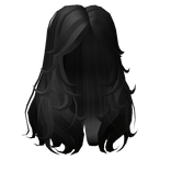 Layered Messy Blowout Hair Black