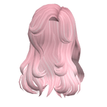 Layered Side Swept Hair in Pink