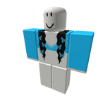 light blue top w/ double butterfly hair ext