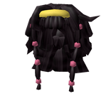 Long Anime Brown Bangs Yellow Head Band Pink Beads