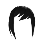 Long Bangs Black