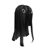 Long Black Hair with Clips