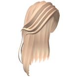 Long blonde curtain bangs