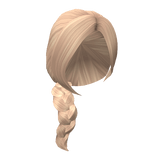 Long Curtain with Braided Side-Ponytail (blonde)