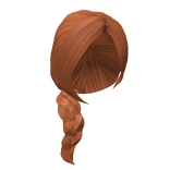 Long Curtain with Braided Side-Ponytail (ginger)