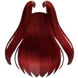 Long Hair Extensions w/ Pigtails in Red