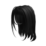 Black short hair w/ thin bangs - Roblox