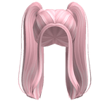 Long Pink High Set Pigtails