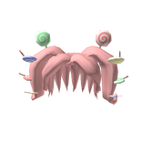 Long Pink Pigtails Pastel Lollipops Candy Anime