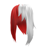 Long Red and White Anime Hair