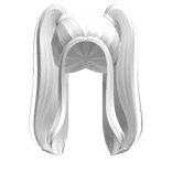 Long White High Set Pigtails