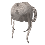 Looped Anime Braid Ponytail in Ash Blonde