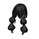 Loose Anime Bubble Braids in Black