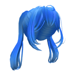 Loose Anime Messy Bangs w/ Long Pigtails in SoftBl