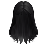 Loose Black Wavy Bangs