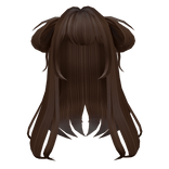 Loose Brown Anime Side Buns