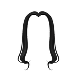 Loose Front Bangs in Black