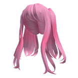 Loose Long Bangs Anime Pigtails in Pink