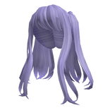 Loose Long Bangs Anime Pigtails in Violet