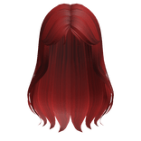 Loose Red Wavy Bangs