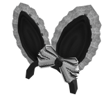 Lovely Lace Bunny Ears In Black