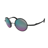 Low Blue & Pink Ombre Round Frame Sunglasses