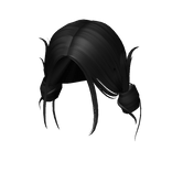 Low Messy Side Buns in Black