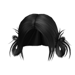Low Tangled Buns in Black