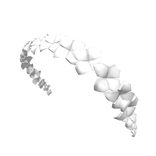 Low White Flower Headband