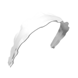 Low White Headband With Ruffles