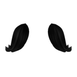 Lowered Hair Ear Tufts (Black)