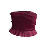 Maroon Ruffle top