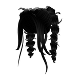 Messy Bow Braids in Black