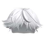 Messy Boy Middle Part in White