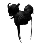 Messy Buns & Bangs in Metallic Black