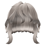 Messy Curly Wolf Cut Hair in Ash Blond