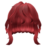 Messy Curly Wolf Cut Hair in Red