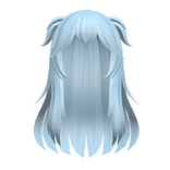 Messy Cute Blue Anime Hair