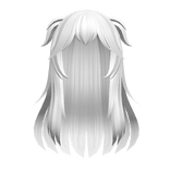 Messy Cute White Anime Hair