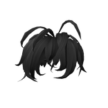 Messy Edgy Short Black Hair