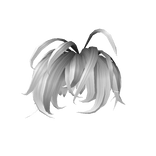 Messy Edgy Short Black to White Hair