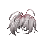 Messy Edgy Short Red to Gray Ombre Hair