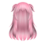 Messy Long Pink Anime Hair