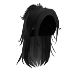 Messy Popular Y2K Aesthetic Ponytail (Black)