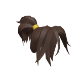 Messy Samurai Ponytail in Brown