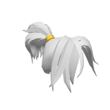 Messy Samurai Ponytail in White