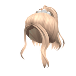 Messy short ponytail in blonde